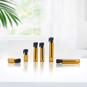 迷你0.5毫升1毫升2毫升空琥珀玻璃瓶滴管瓶蘸样品香水小号琥珀香水精油玻璃瓶 - Product Image 3