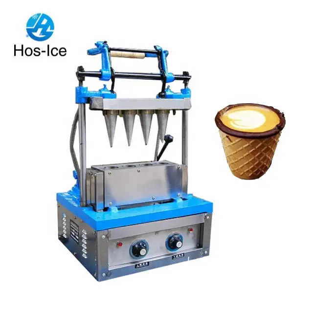 Máquina comercial para hacer tazas de té y waffles, suministro de fábrica, máquina de galletas para hacer tazas de café, cono