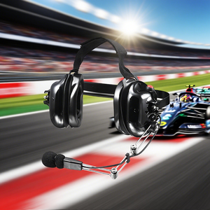 Hai-cách đài phát thanh Heavy Duty Tai nghe cho Racing <span class=keywords><strong>intercom</strong></span> tiếng ồn hủy bỏ với điều khiển âm lượng điện thoại Phụ kiện - Product Image 2