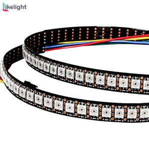 DC5V APA102c цифровая гибкая светодиодная лента 144 светодиодов Smd 5050 Rgb пиксельный диод полноцветный декоративный контроль линии данных 1 м клей - Product Image 1
