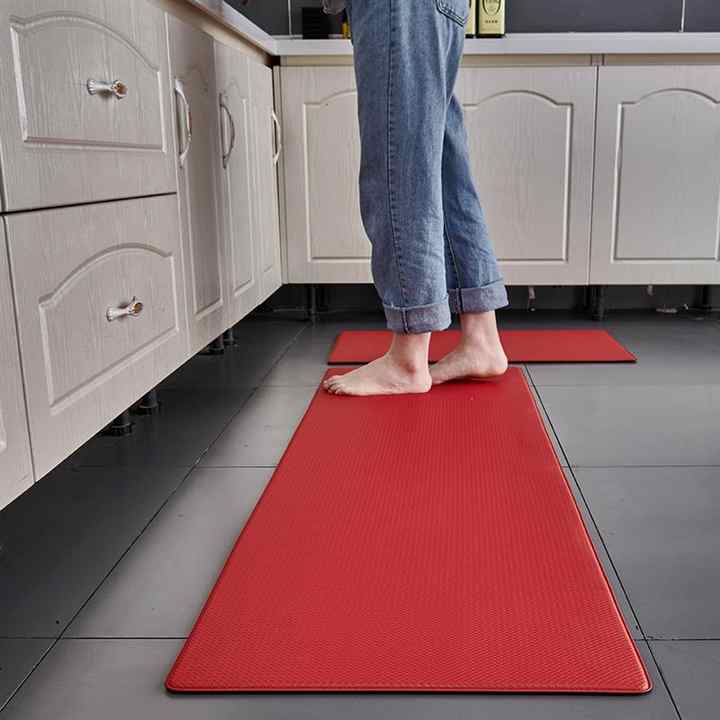 Kelelahan Mat Anti Kelelahan Lantai Dapur Busa Bantal Kaki Tikar 2Pcs Dapur Tikar Empuk Anti-Kelelahan Dapur Rug