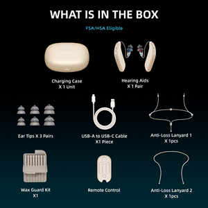 Nouvelle arrivée Rechargeable 50 canaux réglables Mini numérique IP68 étanche APP raccord BTE RIC aides auditives pour les personnes âgées - Product Image 5