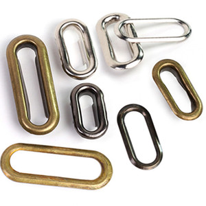 <strong>Big</strong> <strong>Nickel</strong> Metal Grommet Eyelets in Oval Shaped with Self Backing Washers Canvas 75mm Inner Length - Product Image 4