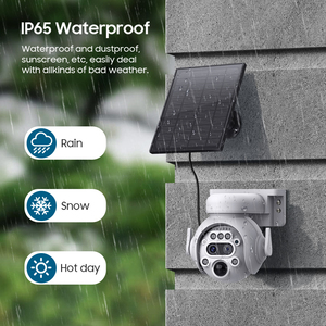 EDUP 70 Meters High-Definition Visual Range Outdoor Wireless 4G Monitoring Bulb Surveillance <strong>Cameras</strong> <strong>with</strong> Solar Panels - Product Image 4
