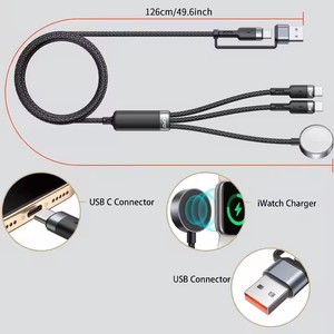 用于Iwatch充电器的3合2 USB C多充电线，用于电话2025的60w旅行多快速充电线新设计 - Product Image 4