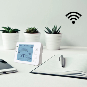 Monitor de qualidade do ar sem fio, medidor de CO2 portátil 3 em 1, monitor de qualidade do ar, temperatura e umidade, registrador de dados wi-fi