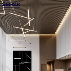 Şerit ışık lineer asılı ışık ile akrilik kabuk 5mm manyetik ray lambası modülleri ile otel ev ofis için - Product Image 3