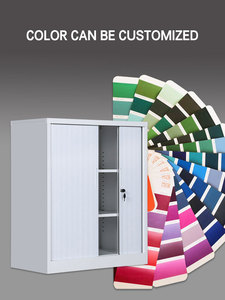 מפעל נדנדה דלת מתכת אחסון ארון פלדה ארון תיוק ארון מתכת עם ארבעה מדפים מתכווננים - Product Image 6