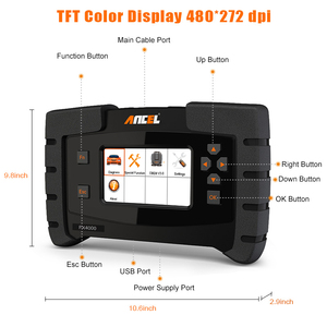 Ancel-herramienta de diagnóstico automotriz FX4000, autoescáner OBD2, Sistema completo ODB 2, ABS, SRS, lector de código de reinicio de aceite - Product Image 2