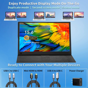 FHD 1080P USB C IPS Display Second Gaming Portable <strong>Monitor</strong> 15.6&quot; With Smart Cover for Laptop Phone PC Xbox External Screen - Product Image 2