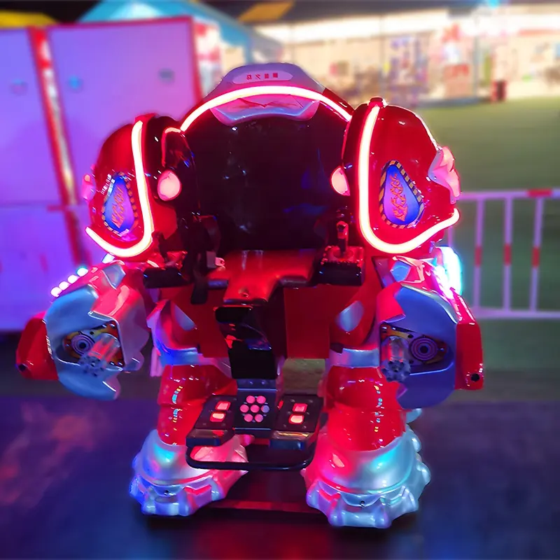 Cool Design Kids Ride Battery Operated Battle King Big Robot con modalità di combattimento Walking Robot Ride in vendita