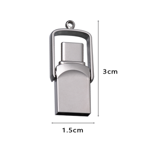 USB 3.1 Gen 1 tip-c USB Flash sürücü 2.0 4GB 128GB 2 in 1 döner Flash sürücü tipi c veya Android çift USB özel Logo - Product Image 2