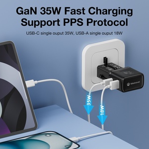 Wontravel 35W GaN Universal Viagem <span class=keywords><strong>Plug</strong></span> Adapter Tomada Elétrica Múltipla Adaptador De Viagem <span class=keywords><strong>Usb</strong></span> Tipo C