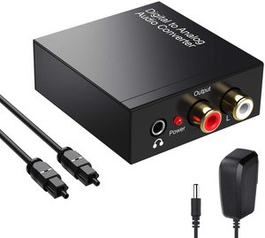 Convertidor de audio digital a analógico de Venta caliente Digital SPDIF óptico (Toslink) a analógico L/R RCA y convertidor DAC Jack de 3,5mm - Product Image 1