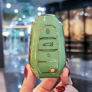 車のキーフォブケースプロテクターカバープジョー208 DS3 5008 DS5DSシトロエンC4 C5X7ソフトTPUスマートリモートキーバッグキーホルダー - Product Image 5
