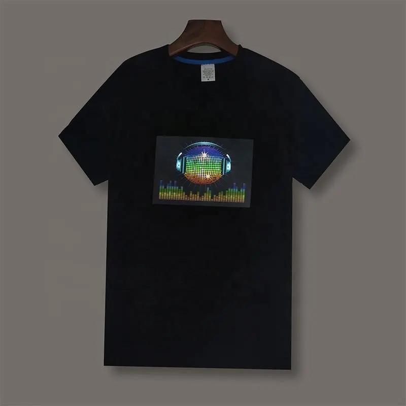 Camiseta de fábrica programável de led, venda quente