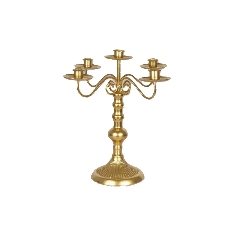 SWT металлический золотой Свадебный декор, центральный столик, 3 руки, 5 рук, подсвечник