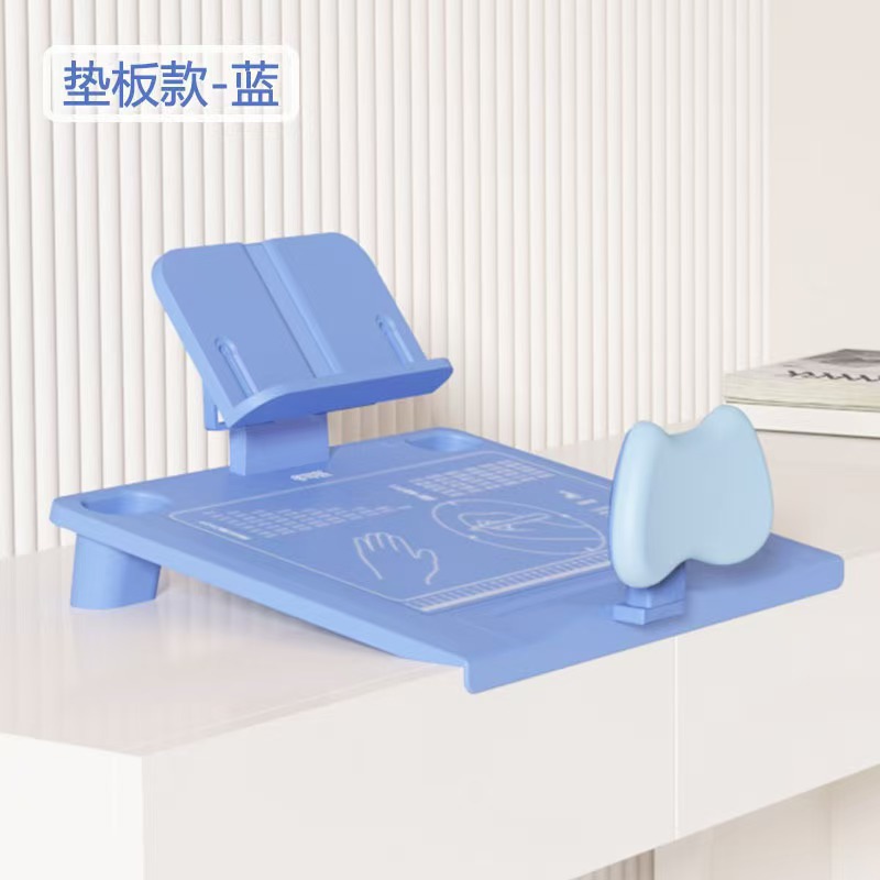 12-degree sitting and writing blue desktop reading stand