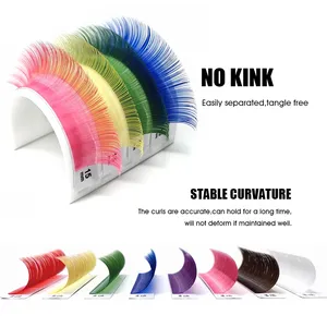 Özel etiket renkli klasik tip kirpik düğüm ücretsiz kirpik doğal uzun siyah takma kirpik makyaj - Product Image 2
