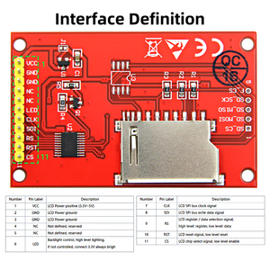 2.2 pollici SPI schermo LCD Monitor 220*176 RGB 65K modulo Display LCD a colori per Arduino
