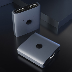 New 4k 60hz Aluminum Bidirectional HDMI <strong>Switcher</strong> 2 to <strong>1</strong> Out Manual HDMI Hub Compatible with Xbox PS5/<strong>4</strong>/3 HDMI Switch