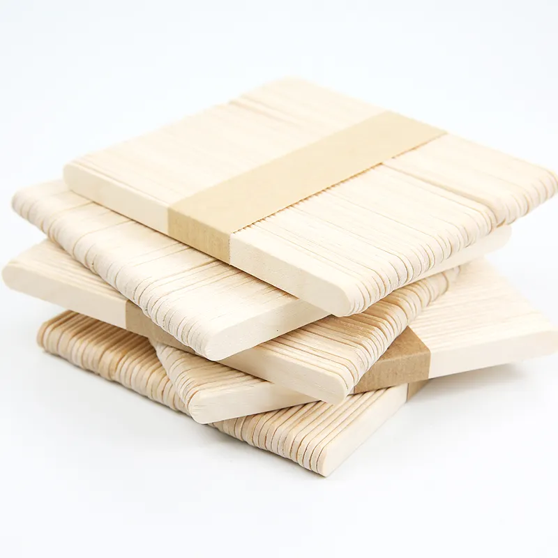 Palos de madera para helado, palo de paleta de madera con 50 Uds. Por paquete, precio barato