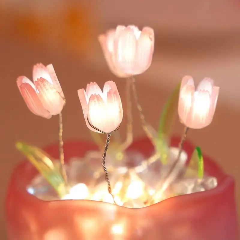 De Binnensfeer Is RomanticChristmas Tulp Nachtlampjes Nachtlampjes Voor Slaapkamerdecoratie Diy Kunstmatige Tulp Nachtlampen
