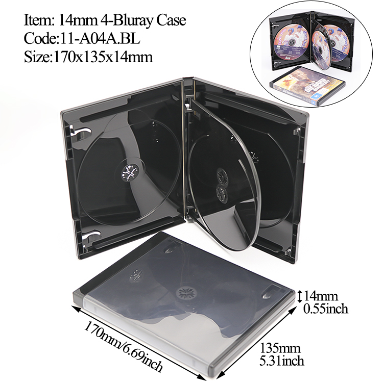 Boîtier 4-Bluray 14MM Noir A04A