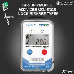 Tzoneリアルタイムデジタル温度データロガー4G/5Gグローバル使用湿度/光/衝撃位置機能OEM/ODMプラスチック材料 - Product Image 3