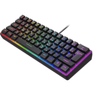 RGB Backlit Wired USB 2.0 Mechanical <strong>Keyboard</strong> 61 <strong>Keys</strong> <strong>Numeric</strong> Style for Desktop &amp; Laptop Functional Typewriter - Product Image 2