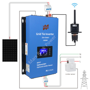 Mars Rock 1000W WiFi Pure Sine Wave Auto on Grid Solar Power Micro Inverter for 24V 48V Solar Panel - Product Image 3