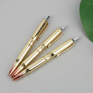 Sáng Tạo gương vàng đồng đạn bút Súng masccline đẩy Báo Chí hành động Súng kim loại bút bi với Hộp quà tặng - Product Image 1