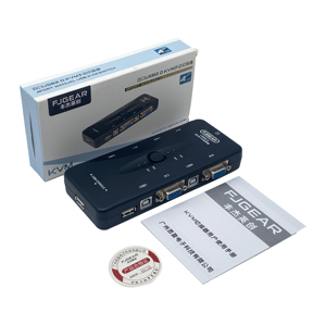 FJ-4UK FJGEAR手动4端口4进1出USB VGA Kvm交换机支持1920*1440 USB2.0 vga KVM交换机即插即用 - Product Image 6