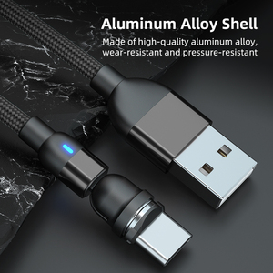 免费样品540度旋转3合1 USB电缆，带3种不同磁头usb充电电缆 - Product Image 5