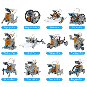 12 In 1ソーラーロボットおもちゃキット教育STEM科学おもちゃDIYビルディングソーラーロボット実験セット子供用 - Product Image 6