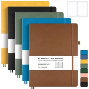 Venta al por mayor personalizado A4 con correa elástica PU diario cuaderno impreso logotipo de la marca diario Bloc cuaderno de notas de cuero PU - Product Image 1