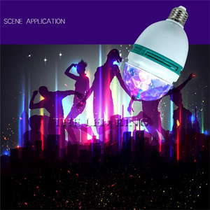 Dönen mini lamba rgb led e27 3w disko topu ışık bazı Led disko ışığı Led dönen Rgb B22 E27 kristal dönen Led ampul - Product Image 1