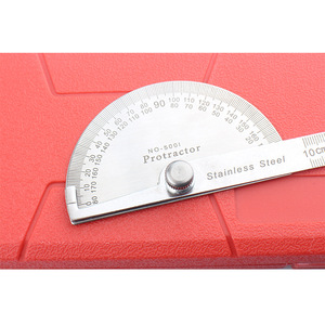 量角器单臂不锈钢角尺角规圆弧半圆量角器可调量具 - Product Image 4