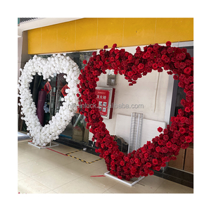 Wedding Stage Decoration Wedding Arch <strong>Red</strong> Arch Flowers <strong>Heart</strong> Shape Backdrop Stand - Product Image 2