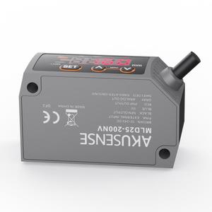 Sensor de triangulación de la serie Akusense MLD25, rango de 120-280mm, PNP NPN, salida analógica RS485, Sensor fotoeléctrico difuso láser - Product Image 2