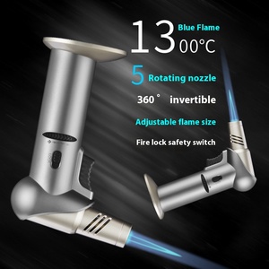 带安全锁的强力火炬打火机单喷射火焰90度可旋转火炬打火机 - Product Image 5