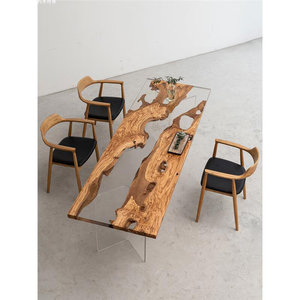 库存相思木环氧树脂厨房餐桌激光雕刻空白切割板餐桌 - Product Image 3