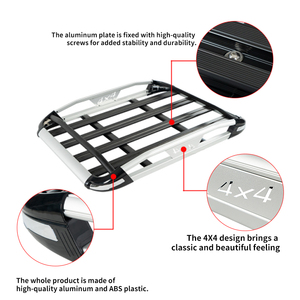 Made in Chinaオートユニバーサルルーフラック4x4安全、しっかり、耐紫外線性、耐久性のある屋根厚くアルミトレイラゲッジラック - Product Image 3