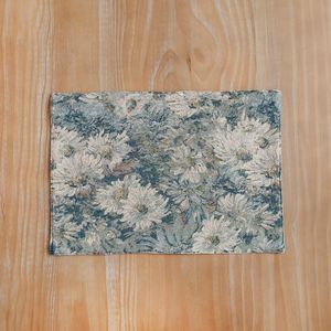 蓝色花朵图案餐垫棉麻提花餐桌餐垫餐桌装饰 - Product Image 5