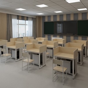 <strong>School</strong> Wood <strong>Computer</strong> Desk Microcomputer Room Classroom Student Training Exam <strong>Table</strong> University - Product Image 5
