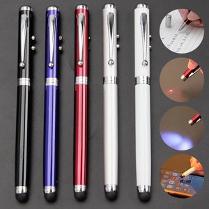 4 in 1 Stift Multifunktions-LED-Licht Laserpointer Touchscreen Metall Kugelschreiber mit benutzer definiertem Logo - Product Image 1