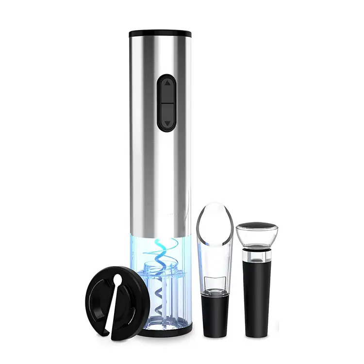 2023 Best Selling Electric Wine Corkscrew Gift Set Automatic Wine Corkscrew com Foil Knife