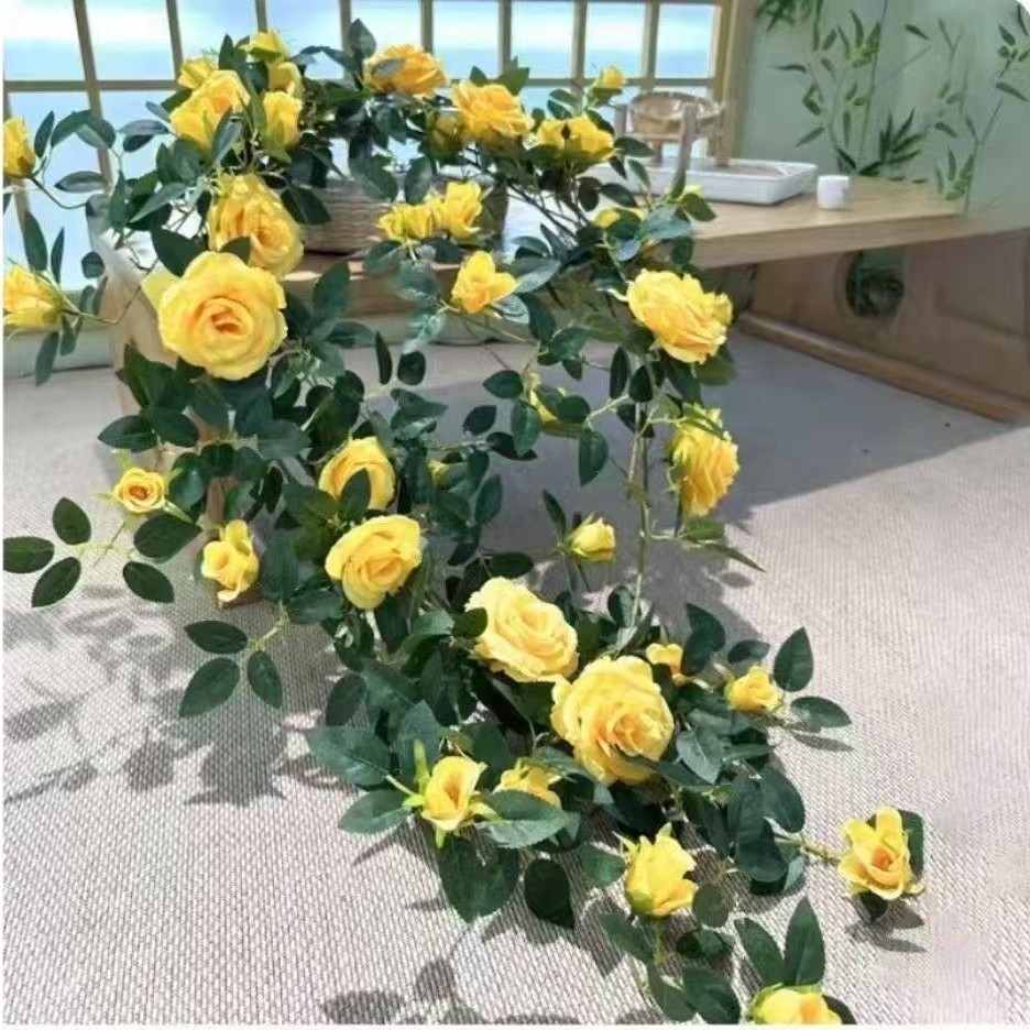 Rotin rose ruyi jaune
