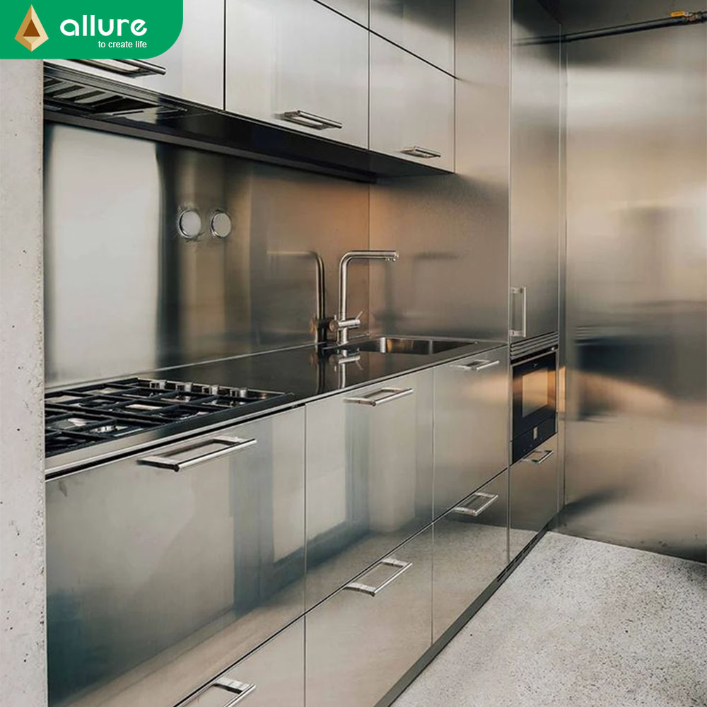 Allure High Quality Furniture Home Install Metal Kitchen Units Cabinets