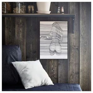 キャンバス抽象絵画装飾スケッチライン絵画シンプル抽象芸術 - Product Image 4